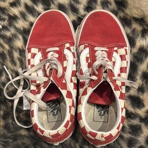 Vans Red and White Checkerboard